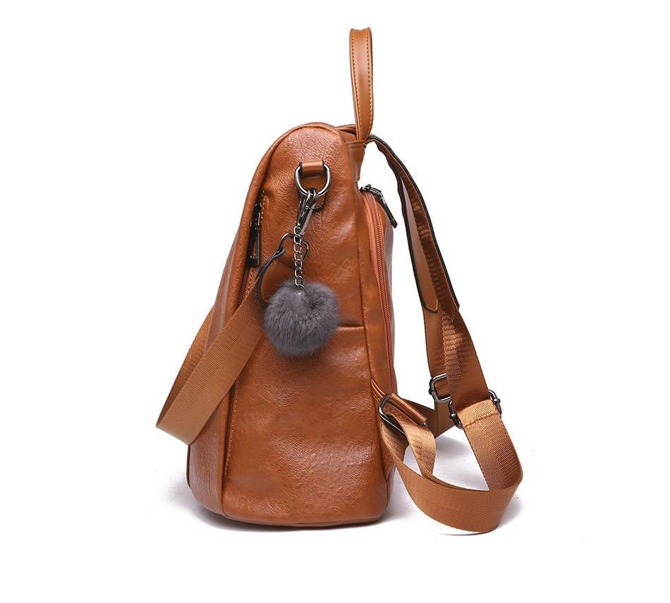 Premium Leather Three Way Anti-Thief Women's Backpack - ZUNARIS