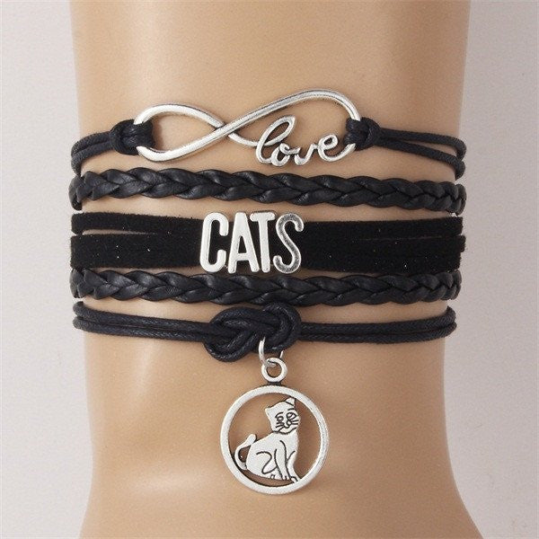 Free Infinity Cat Charm Love Cats Bracelet - ZUNARIS