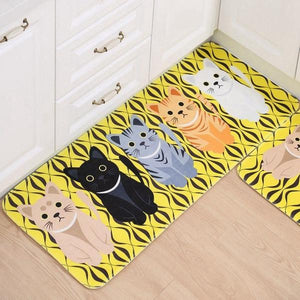 Kawaii Cat Floor Mats - ZUNARIS
