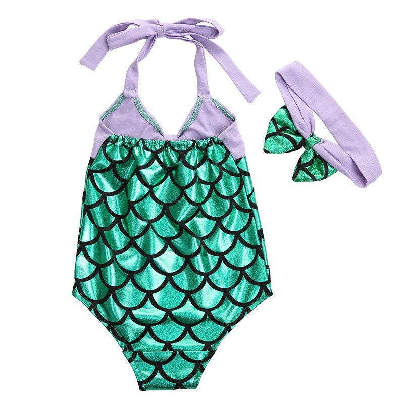 Fancy Mermaid Girls One piece Swimsuit - ZUNARIS